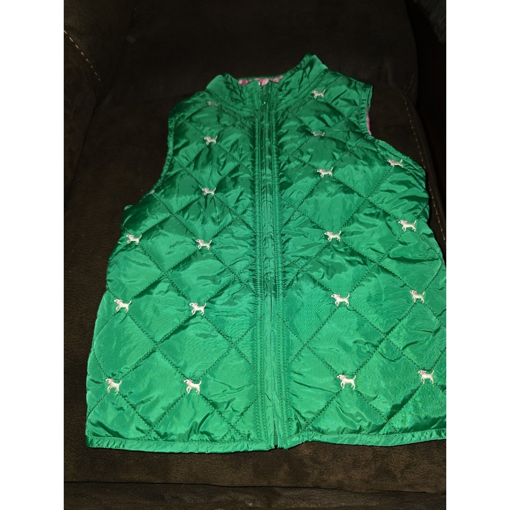Gymboree smart girls rule dog puffer vest size medium 7 8